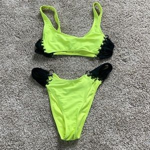 Neon yellow bathing suit
